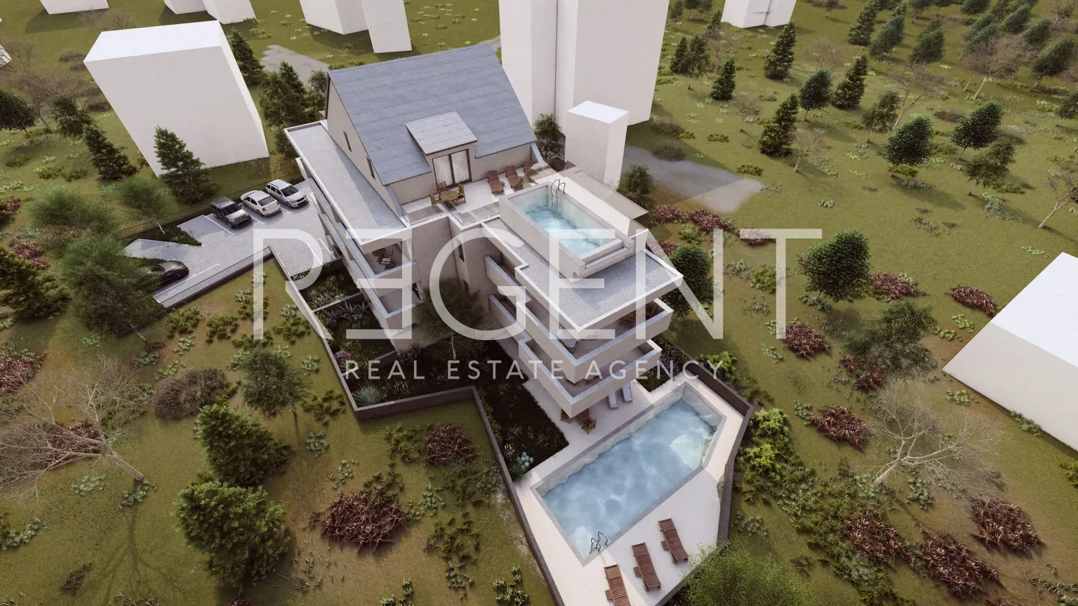 Šibenik, Rogoznica - Penthouse z prywatnym basenem na tarasie 92 m2