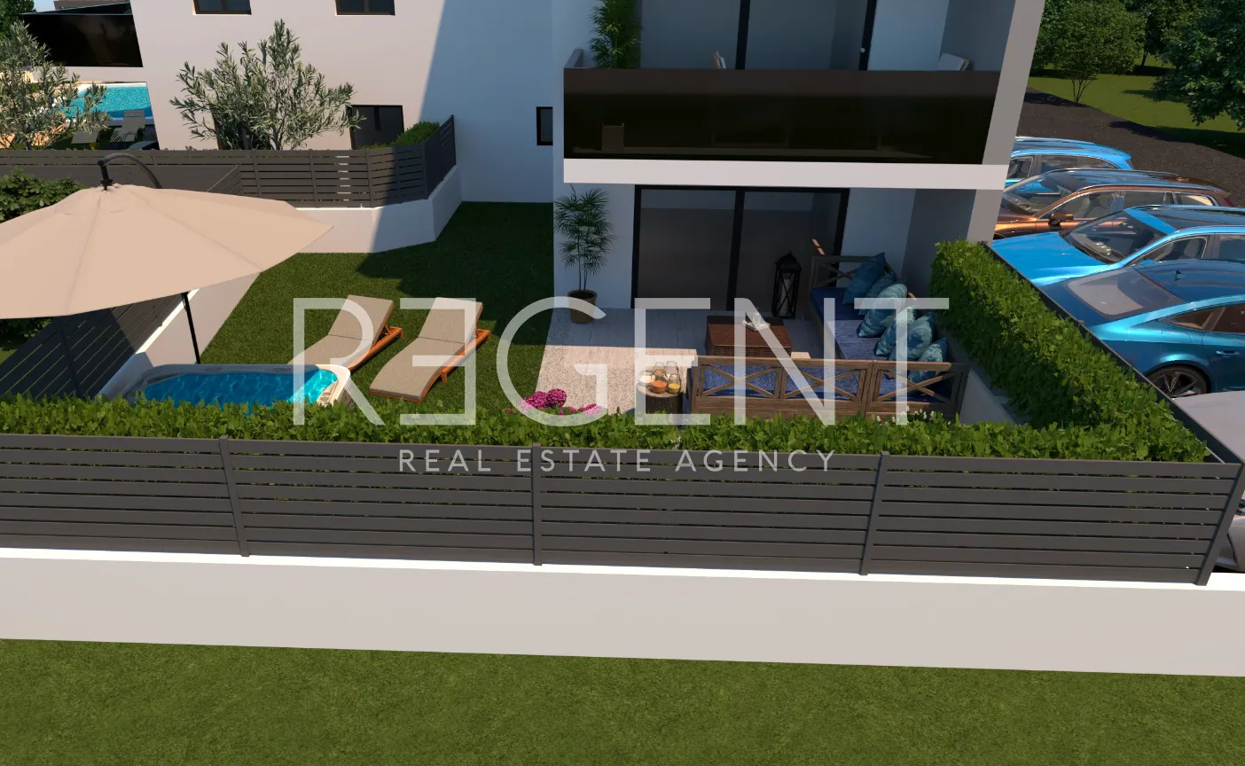 Trogir, Okrug Gornji – Dvosoban penthouse s krovnom terasom 77 m2 novogradnja