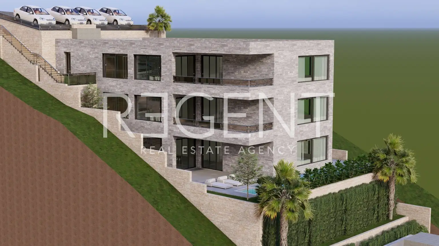 Brela - Građevinsko zemljište sa projektom