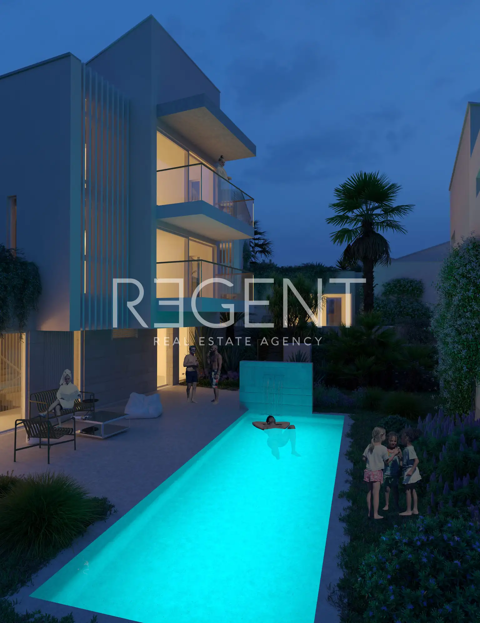 Seget, Seget Donji - Luksuzna villa s bazenom prvi red uz more