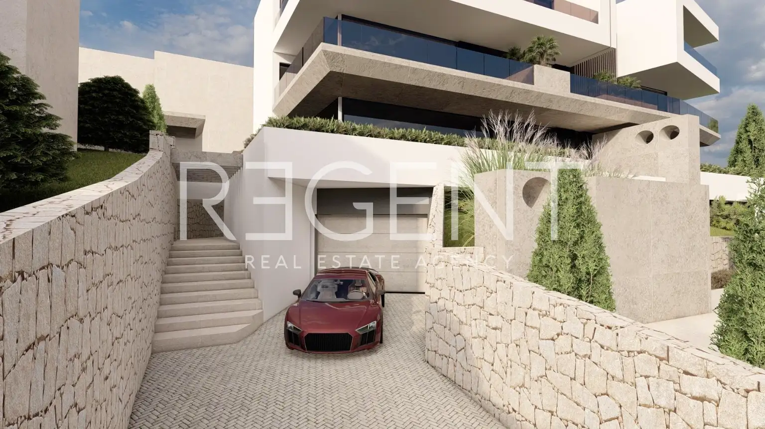 Stanovanje 112,25 m², Opatija, Ičići — novogradnja, 3 balkoni, GPM