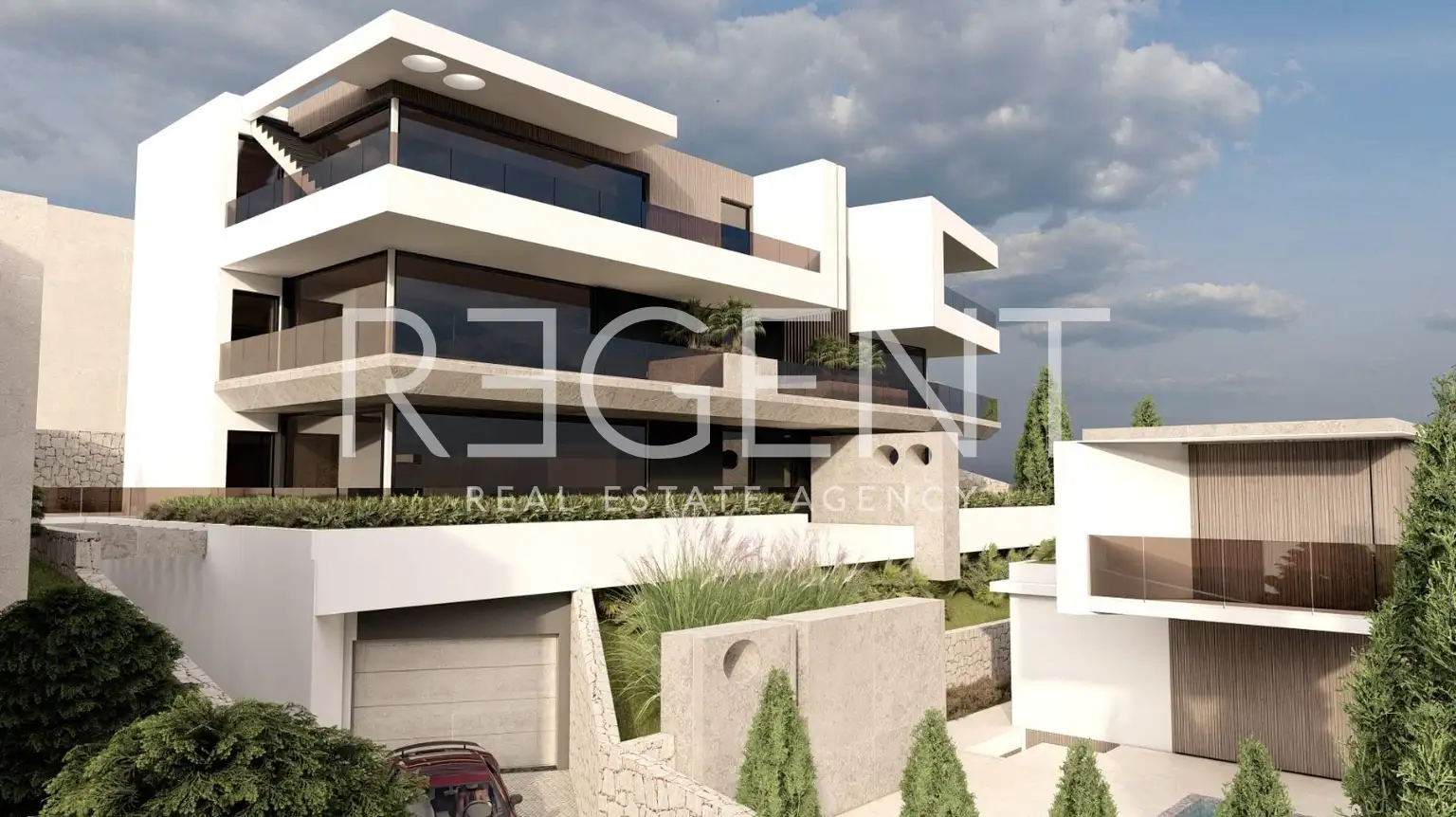 Stanovanje 112,25 m², Opatija, Ičići — novogradnja, 3 balkoni, GPM