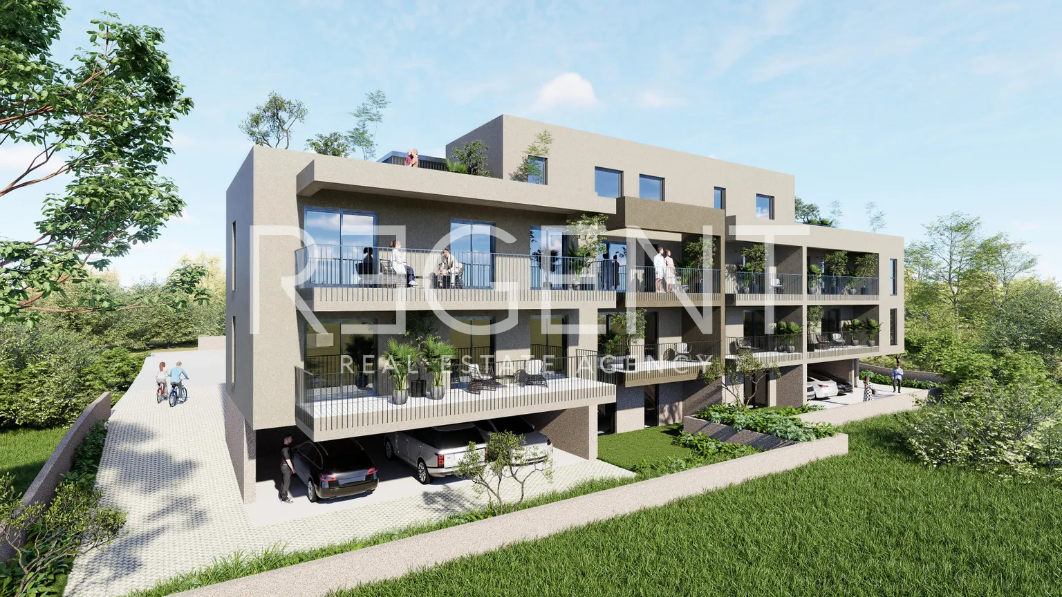 Trogir – Jednosoban stan u nadgrađu 120 m2 novogradnja