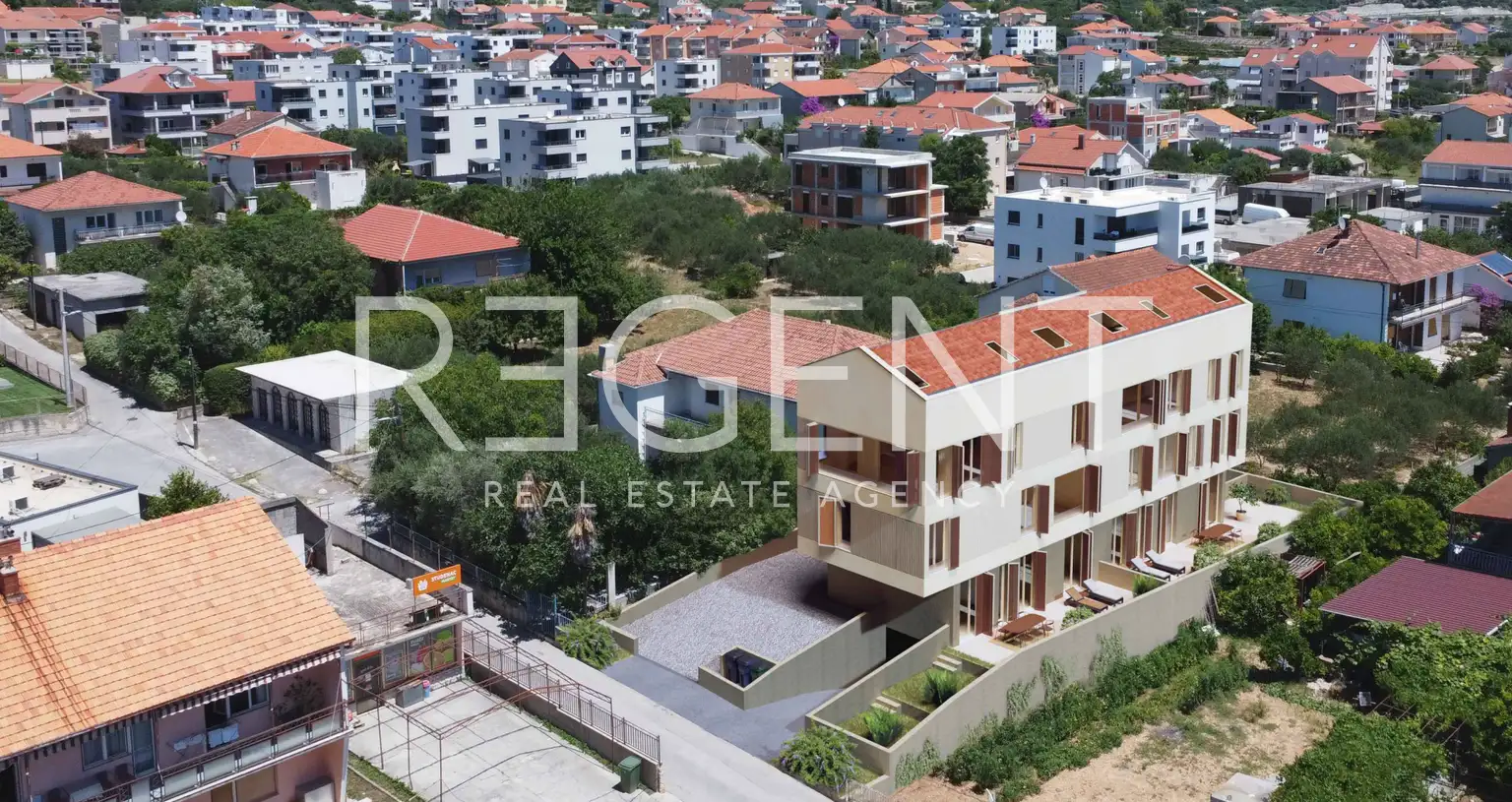 Trogir, Dragulin — dwupokojowe mieszkanie 60,53 m² na 1. piętrze, balkon 10,40 m²