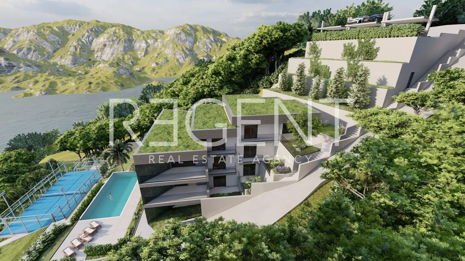 Omiš, Borak – Pozemok s projektom na výstavbu troch luxusných víl 2460m2
