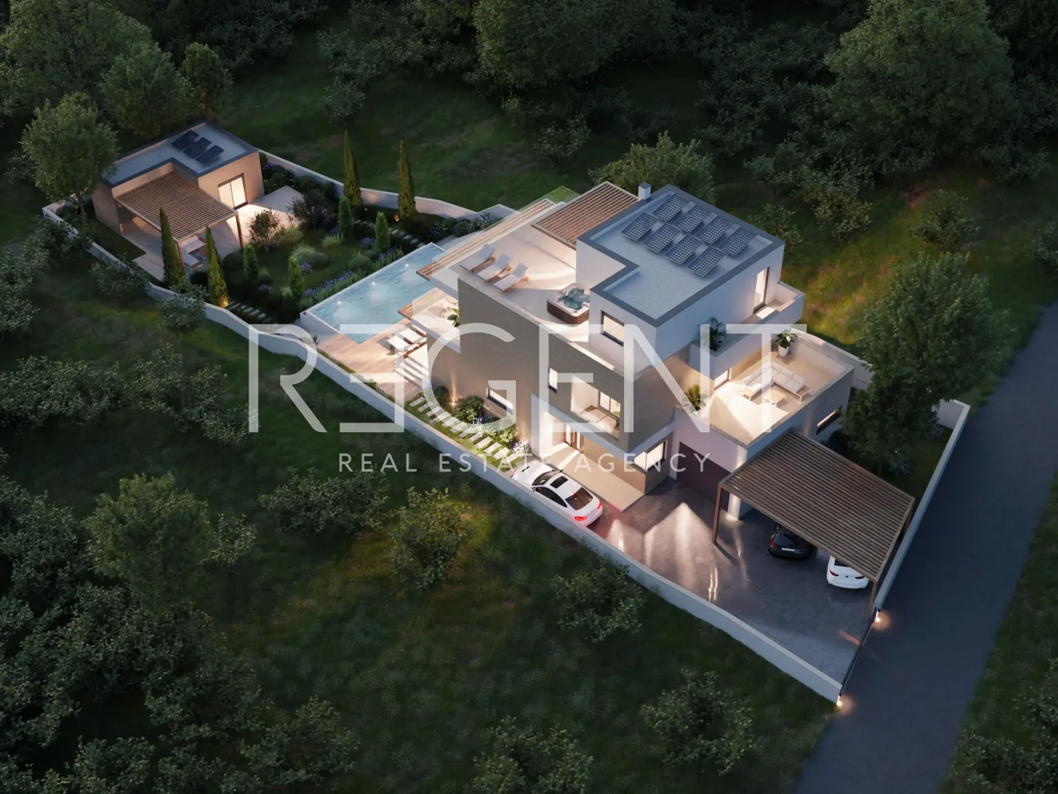 Šibenik, Dvornice - Villa de luxe en construction