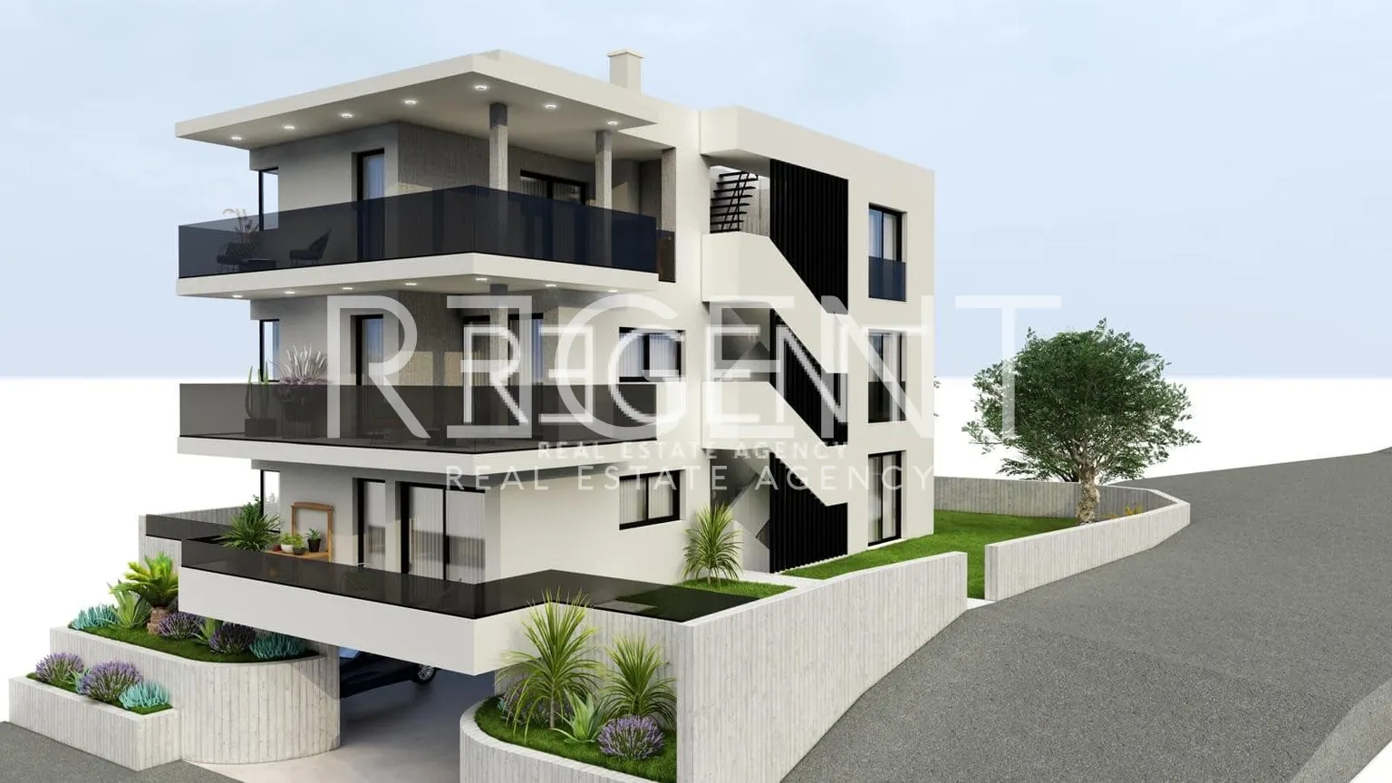 Trogir, Čiovo - Attico in un nuovo edificio con vista mare 121 m2