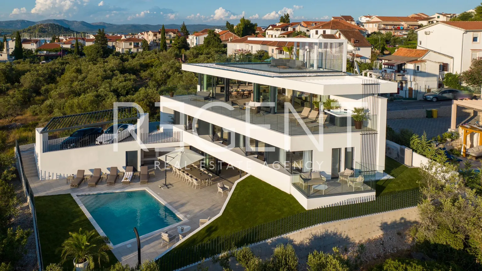 Murter - Villa de luxe avec vue panoramique sur la mer