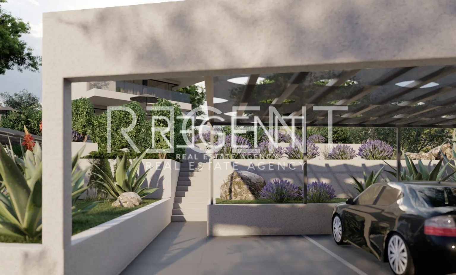 Šibenik, Rogoznica- Terrain avec un projet de construction de deux villas de luxe 1741m2