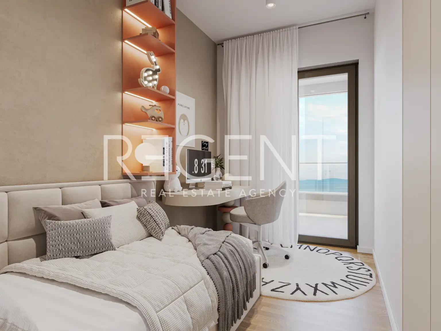 Split, Duilovo - Appartement de deux pièces avec balcon et vue sur la mer.