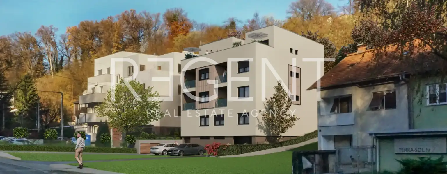 Zagreb, Črnomerec – Trosoban stan s vrtom u novogradnji, 60m2