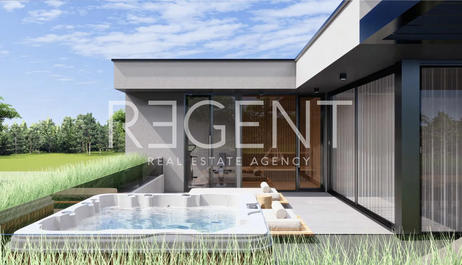Istrie, Vabriga - Luxusní třípokojový byt se střešní terasou 117 m2