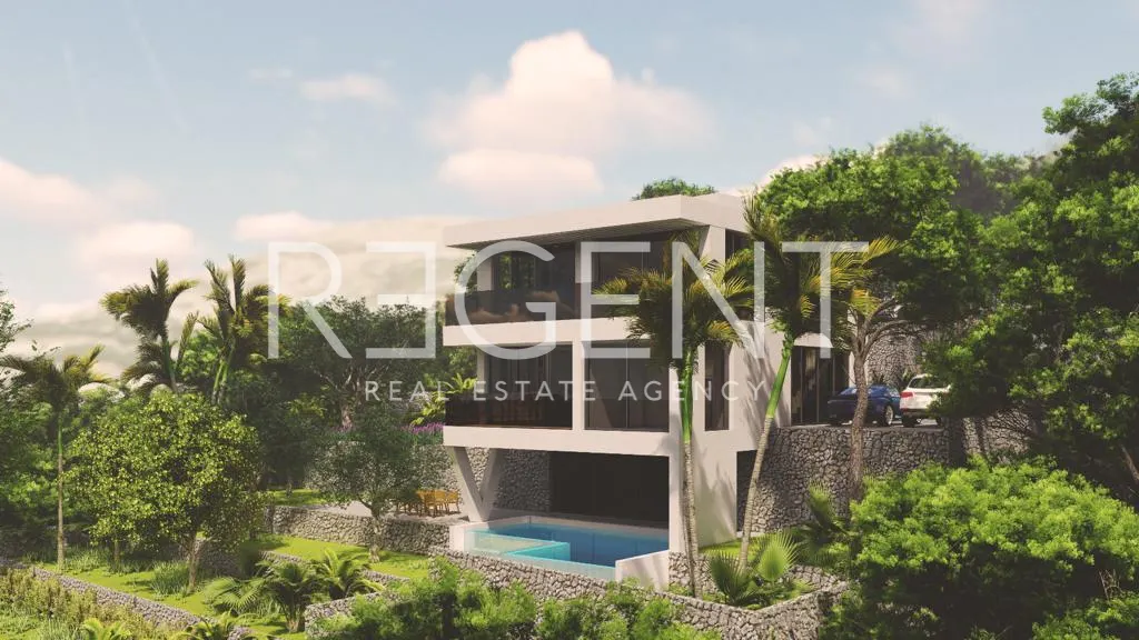 Omiš, Lokva Rogoznica - Moderna villa in costruzione con vista mare 277 m2