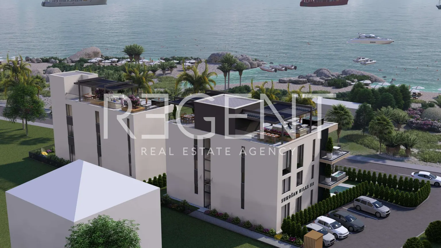 Zadar, Sukošan - Penthouse v novostavbe, 123 m2
