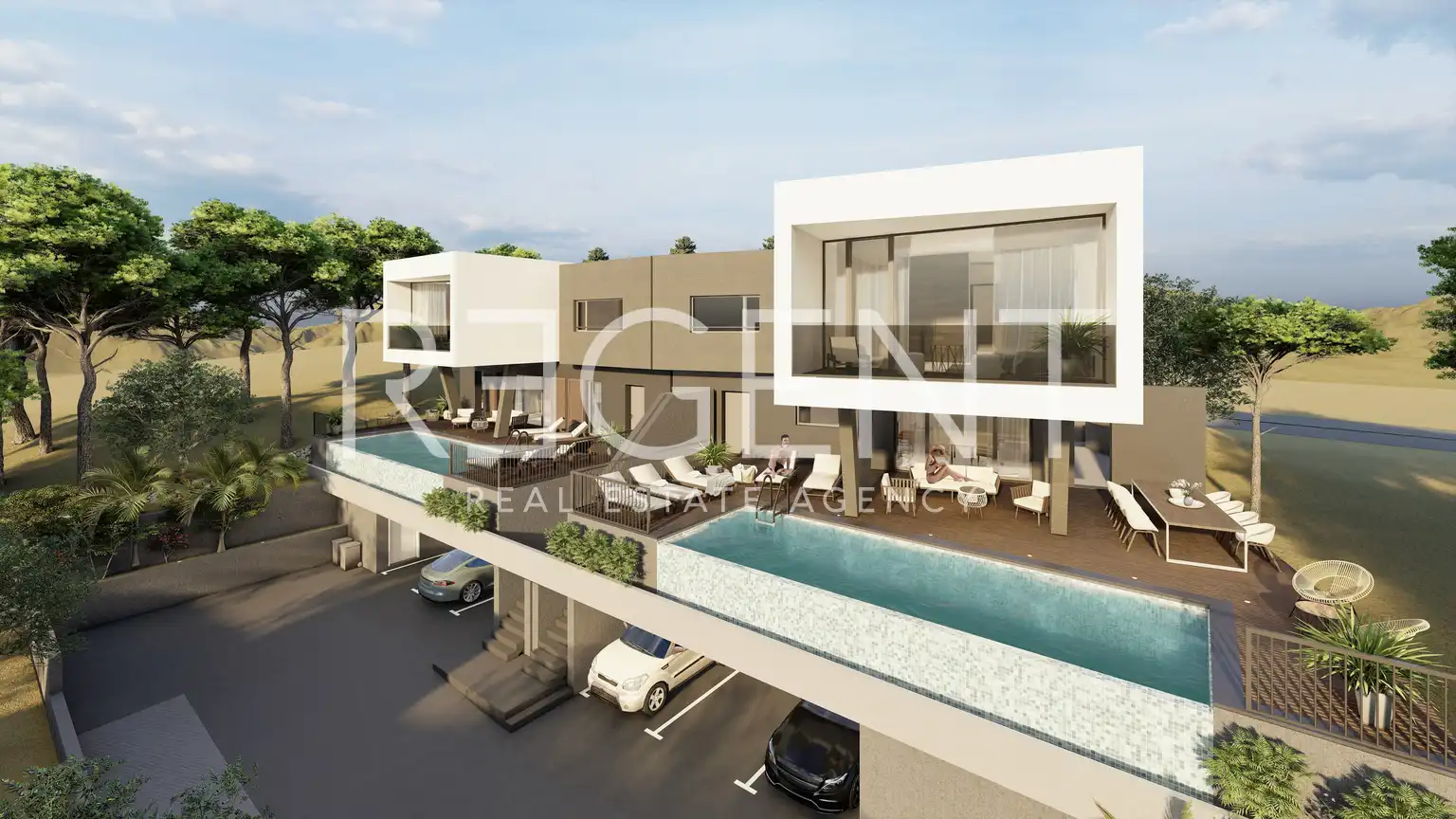 Trogir, Seget Donji - Exclusive villa with pool and sea view 262 m2