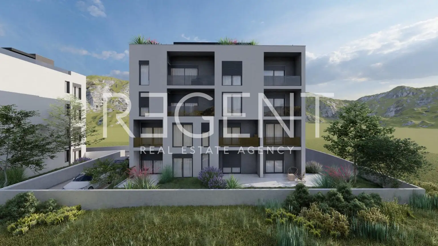 Podstrana - One-bedroom apartment with a garden