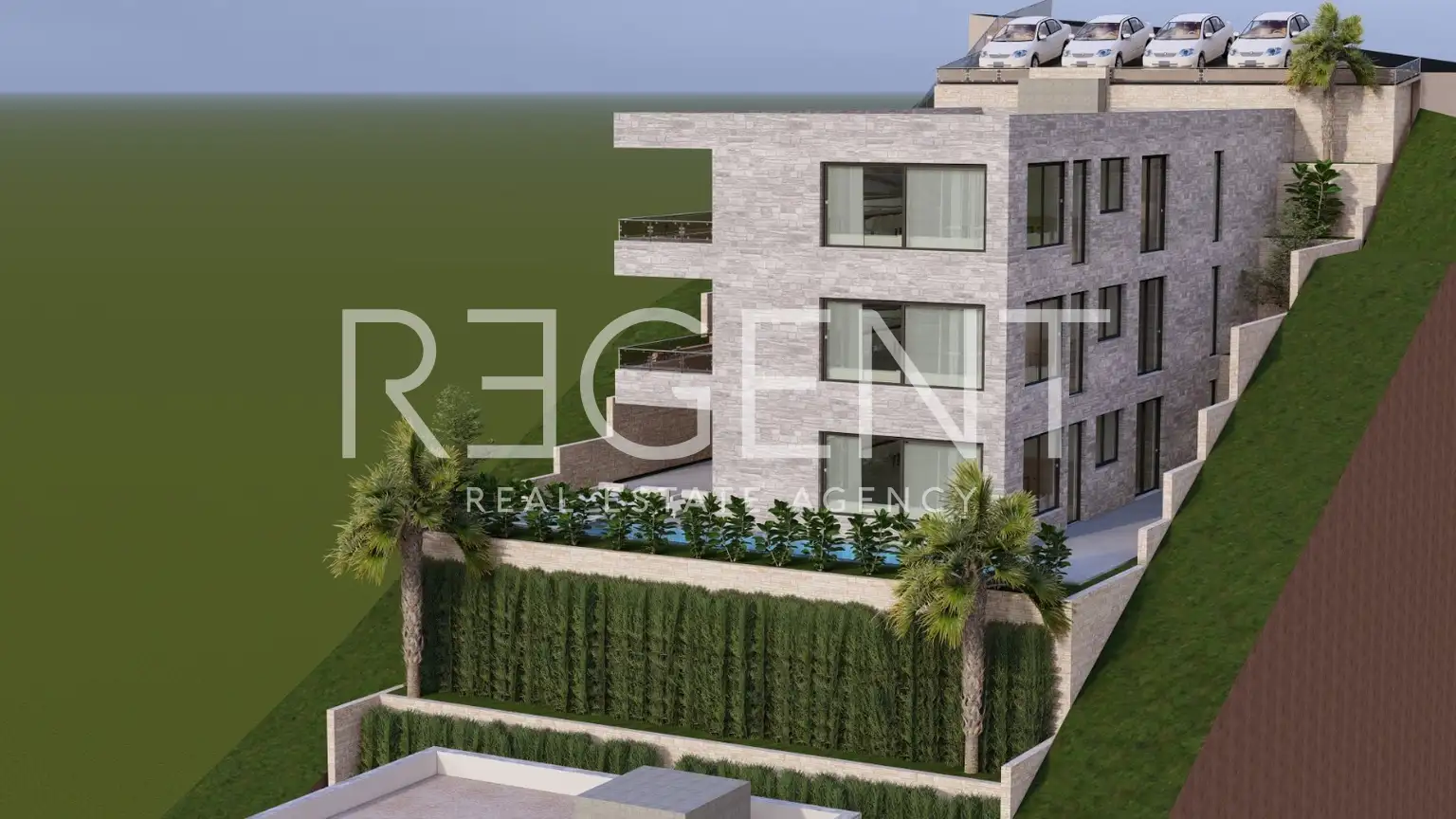 Brela - Građevinsko zemljište sa projektom