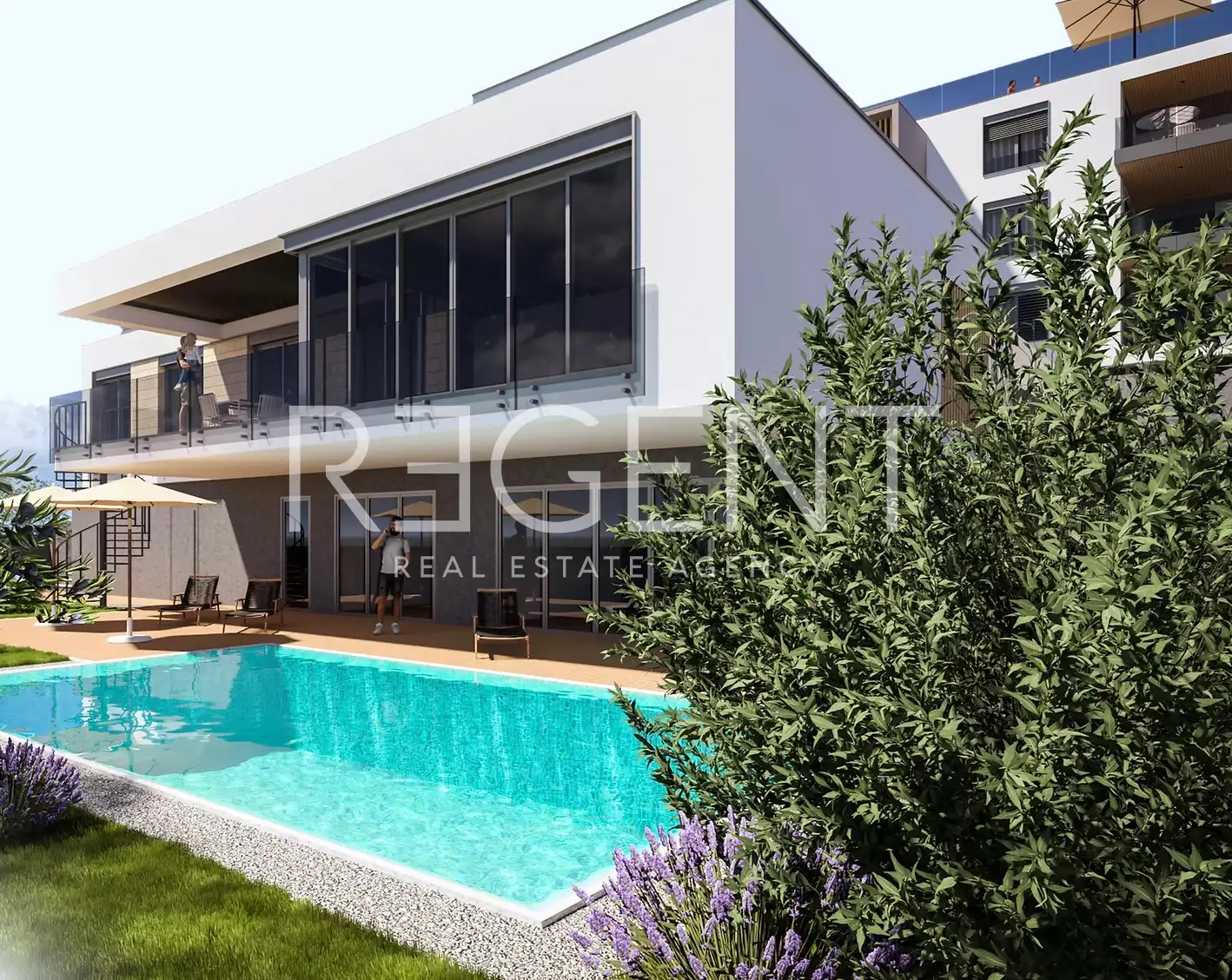 Primošten, Appartement 133 m² — 2 chambres, 2 terrasses, 2 jardins, jacuzzi