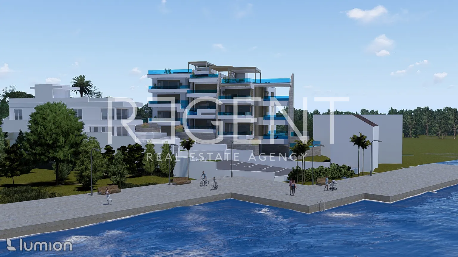 Šibenik, Grebaštica - Třípokojový byt s bazénem 109 m2 NOVÚ STAVBA