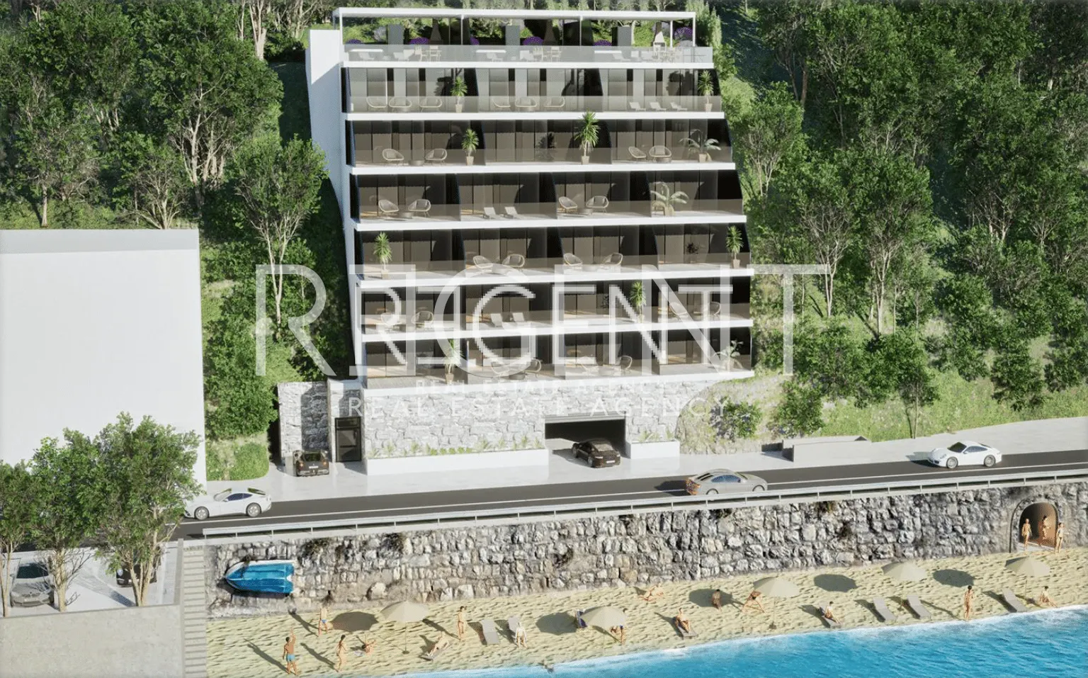 Dugi rat, Jesenice - Appartamento con una camera da letto con loggia 58 m2 NUOVA COSTRUZIONE
