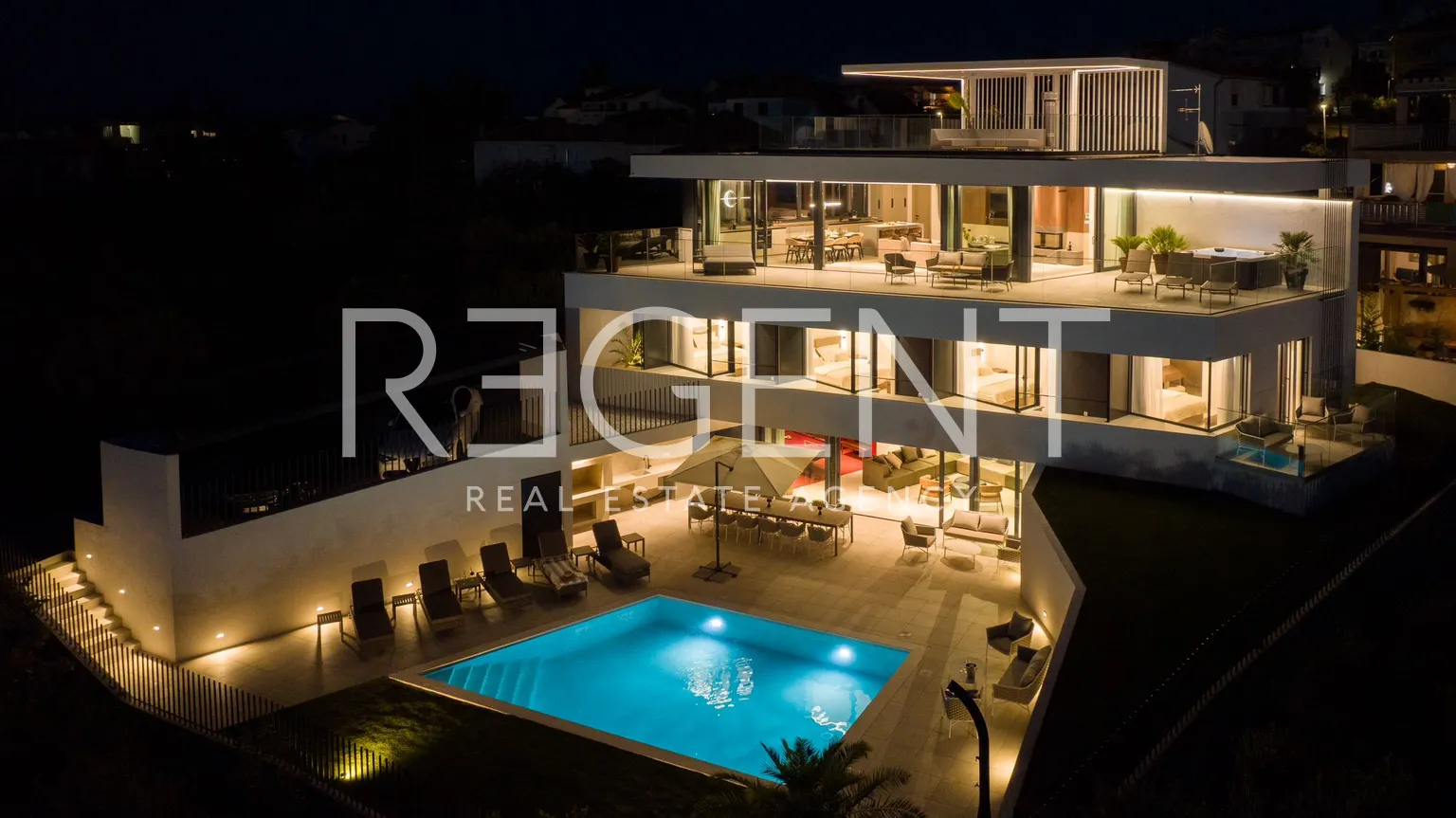 Murter - Villa de luxe avec vue panoramique sur la mer