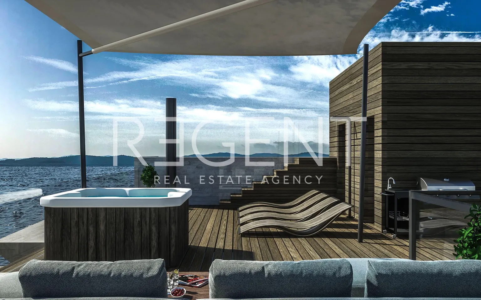 Sukošan – Luxusní moderní vila s bazénem 441 m2