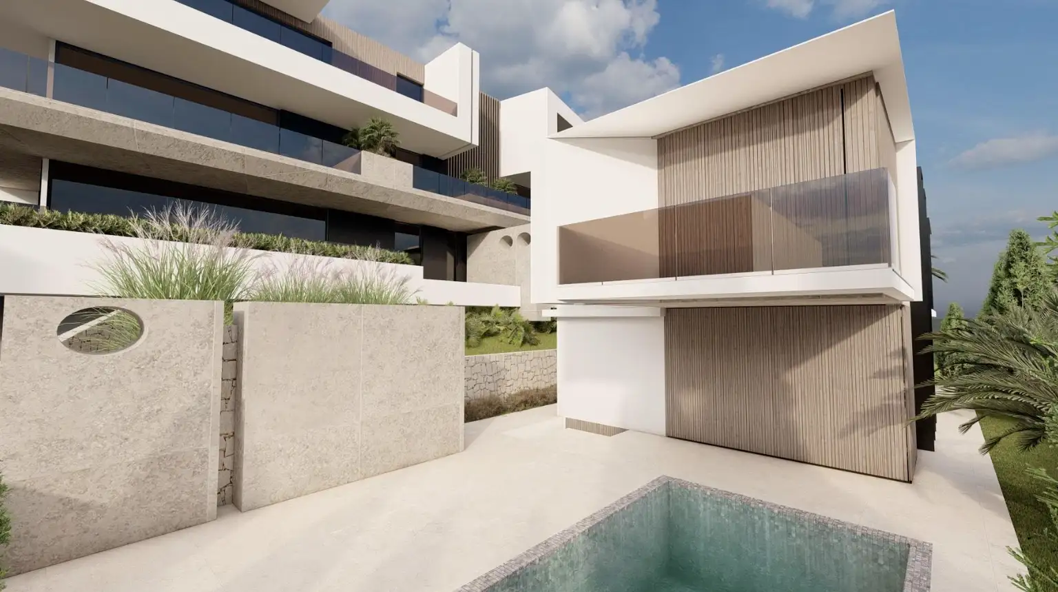 Opatija, Ičići – Neubau mit 6 Wohnungen und einem separaten Haus mit Pool