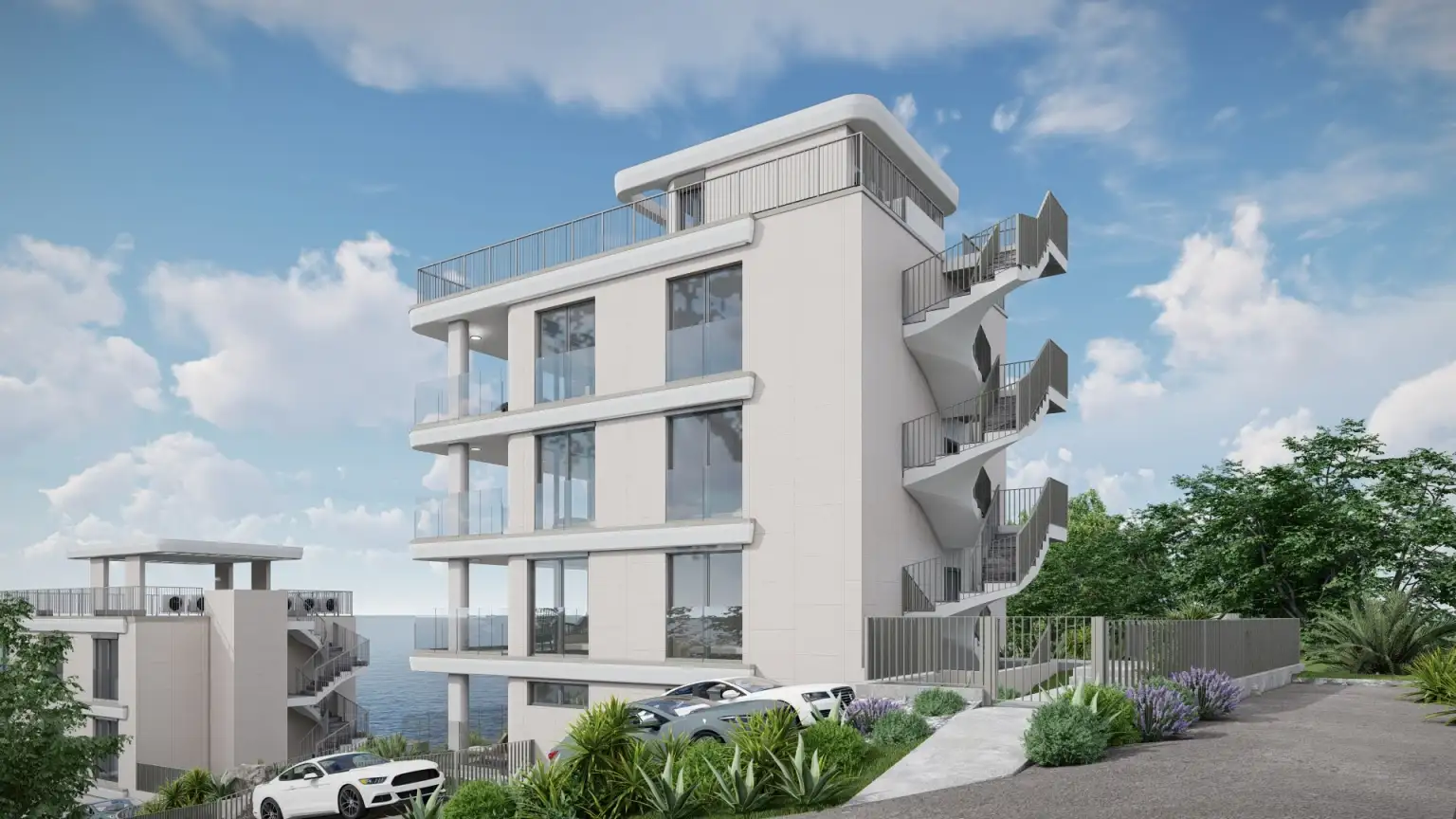 Trogir, Čiovo - Moderní novostavba v první řadě u moře