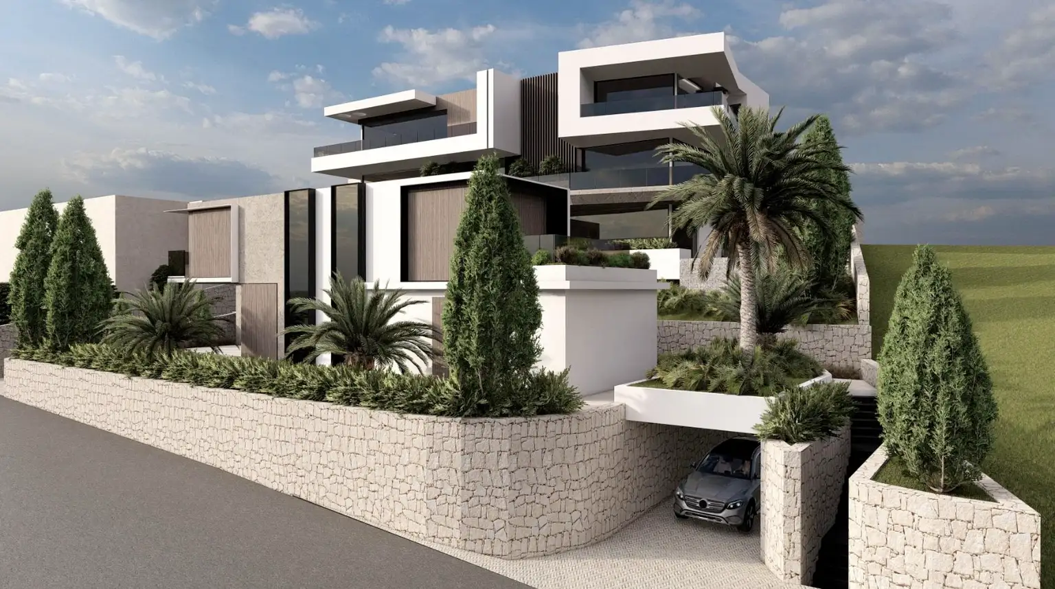 Opatija, Ičići – Neubau mit 6 Wohnungen und einem separaten Haus mit Pool