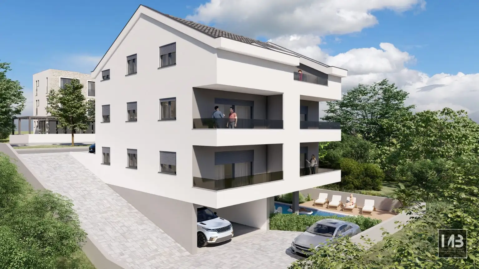 Trogir, Čiovo – Nouvelle construction avec vue sur la mer, de 60 m2 à 109 m2