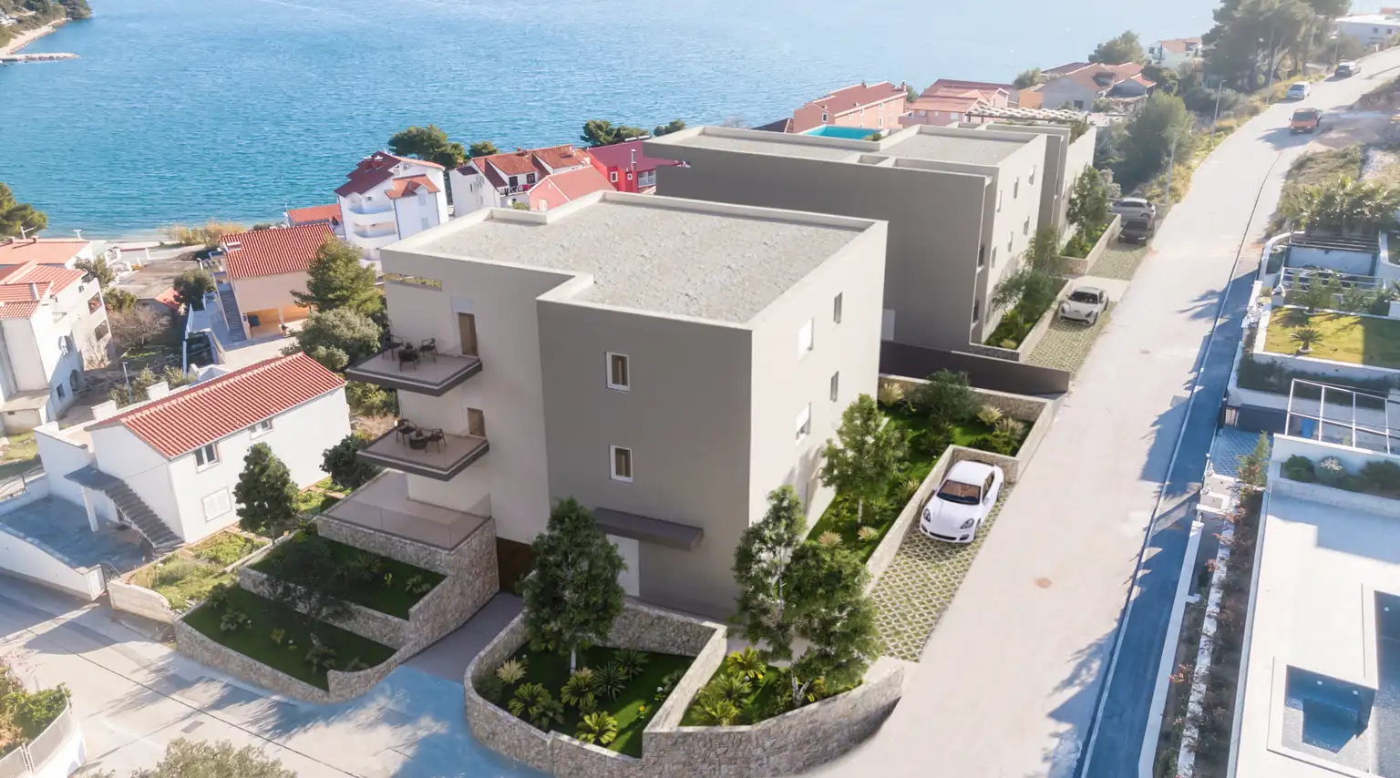 Trogir, Marina - Moderna nuova costruzione con vista mare