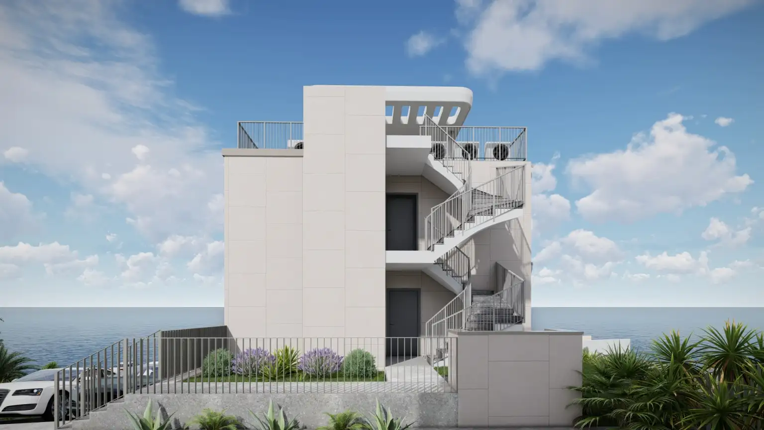 Trogir, Čiovo - Moderní novostavba v první řadě u moře