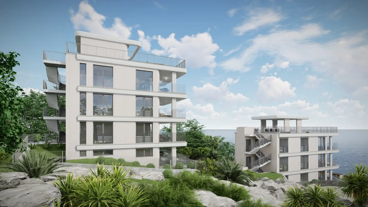 Trogir, Čiovo - Moderní novostavba v první řadě u moře