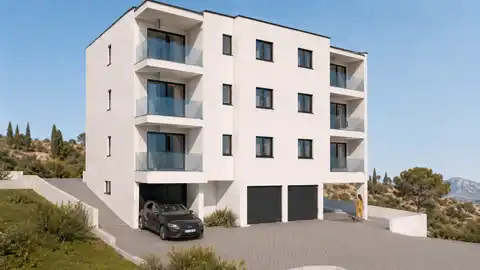 Stan 53 m², Makarska, širi centar - 1 SS, pogled na more