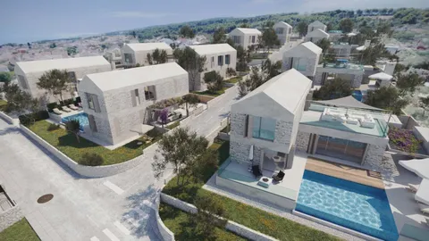 Brač, Supetar – Komplex luxusních vil v řadě