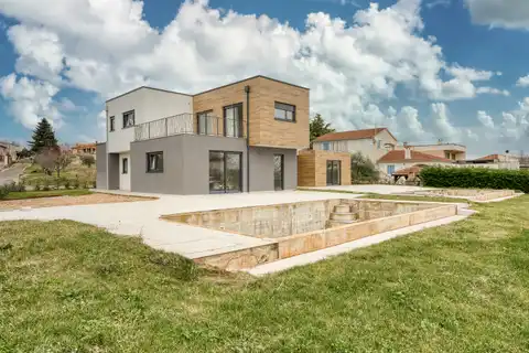 Kaštelir-Labinci - Dvojna kuća s bazenom i pogledom na more