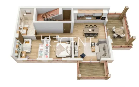 Istrie, Umag - Moderní třípokojový byt v komplexu dvou obytných budov 74,09 m2 – Novostavba