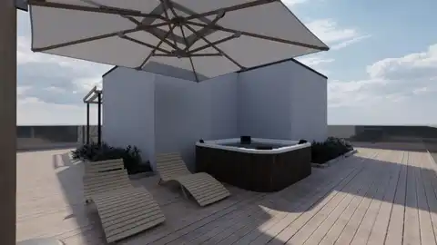 Brač, Postira – penthouse S3 avec terrasse sur le toit, garage et vue