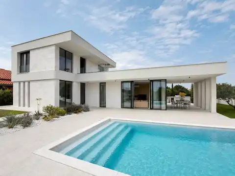 Turanj, Vila 180 m²— grijani bazen, pogled na more, 350 m od plaže