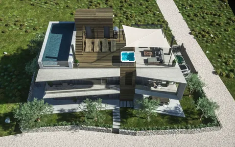 Sukošan – Luxusní moderní vila s bazénem 441 m2