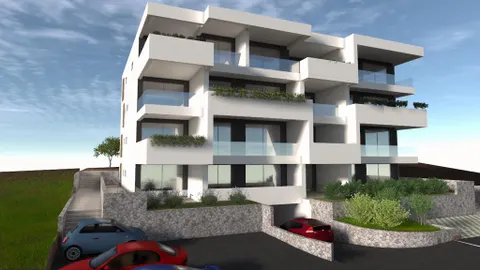 Trogir, Okrug Gornji – Dwupokojowe mieszkanie z tarasem 68 m2 nowe budownictwo