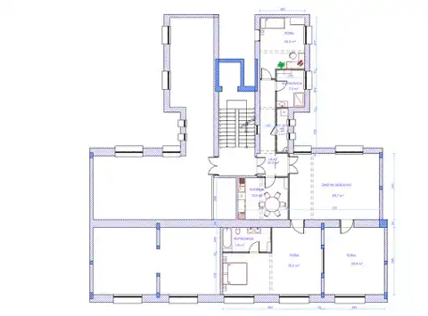 Stan 163 m², Palmotićeva — lift, potpuna obnova, 3 spavaće sobe