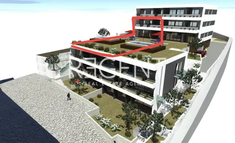 Split, Podstrana - Luxusní dvoupodlažní byt první řada u moře, 200 m2