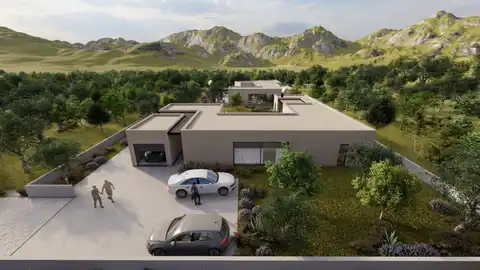 Šibenik - Pozemek s projektem pro 2 vily