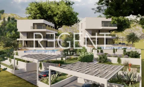 Šibenik, Rogoznica - Pozemek s projektem pro výstavbu dvou luxusních vil 1741m2