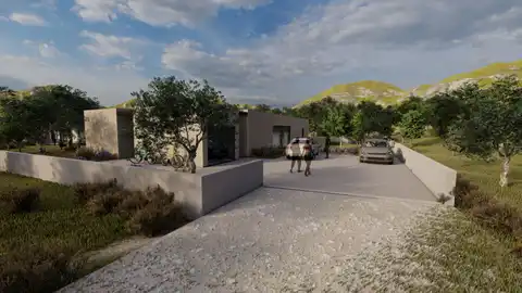 Šibenik - Pozemek s projektem pro 2 vily
