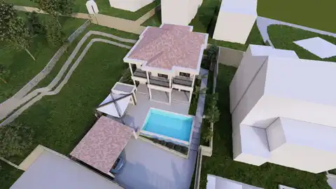 Milna, Brač – zemljište s građevinskom dozvolom za vilu s bazenom