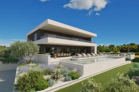 Истра, Каштелир - Вилла 450 м², винный погреб, велнес, гараж