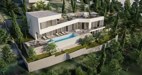 Split, Podstrana - Zemljište s građevinskom dozvolom i projektom vile