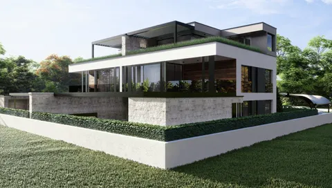 Istrie, Vabriga - Luxusní třípokojový byt s bazénem a zahradou 119 m2